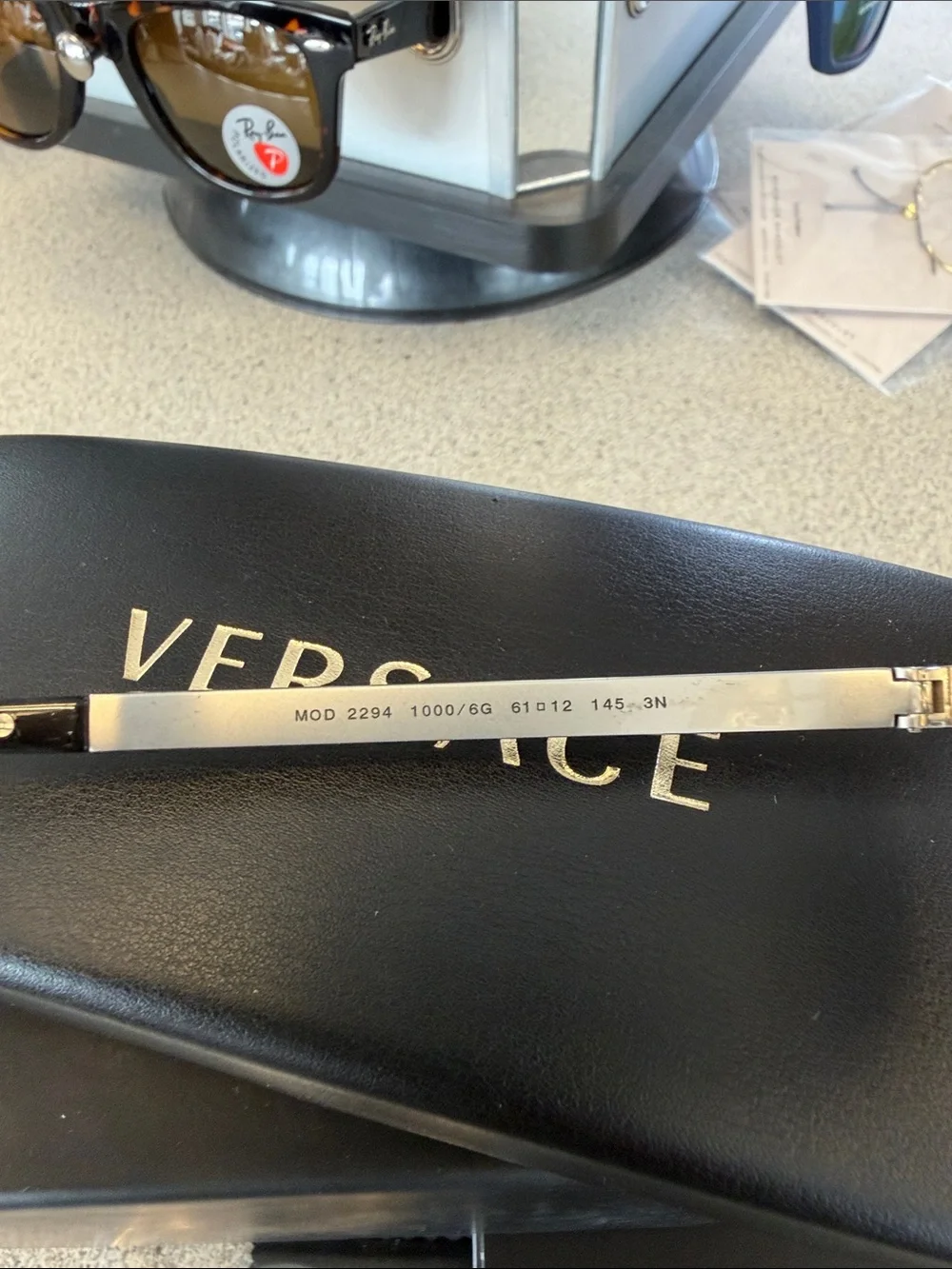 Versace Men’s Silver Mirrored Aviator Sunglasses with Black Bridge